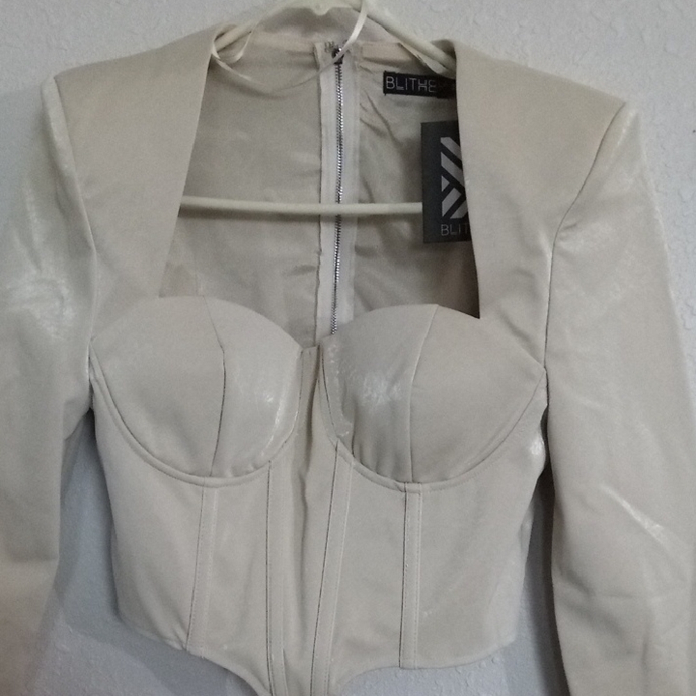 Blithe Cream Women's Crop Top